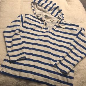 J. Crew cotton hooded shirt